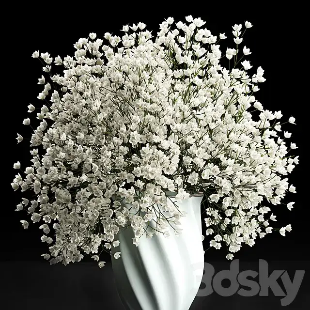 مدل سه بعدی گلدان گل کلاسیک 18 - 3
