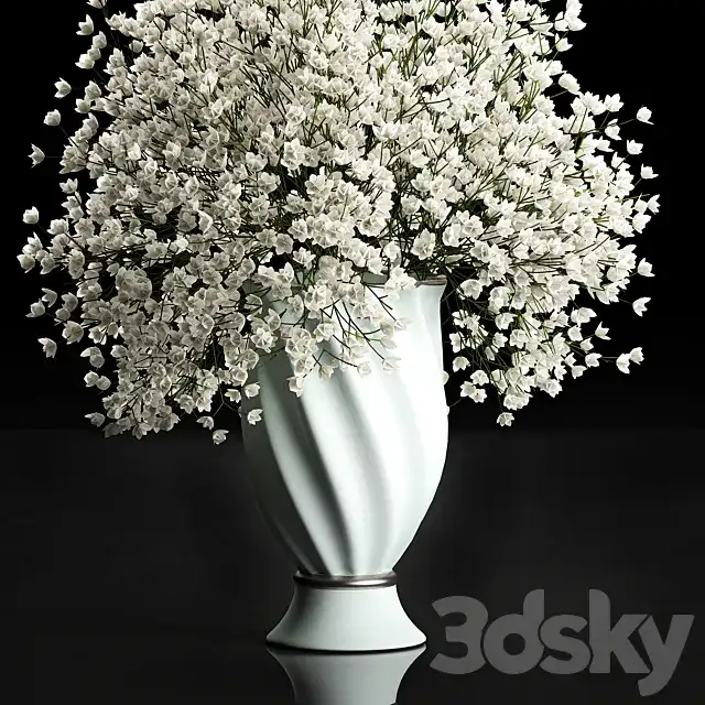 مدل سه بعدی گلدان گل کلاسیک 18 - 5
