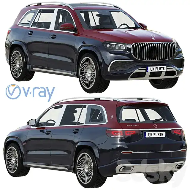 آبجکت ماشین Mercedes Benz Maybach GLS - 1