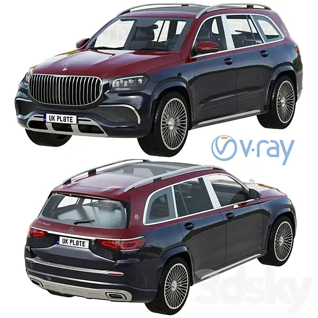 آبجکت ماشین Mercedes Benz Maybach GLS - 3