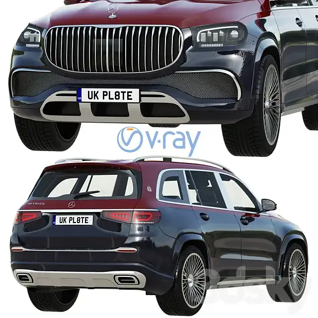 آبجکت ماشین Mercedes Benz Maybach GLS - 7