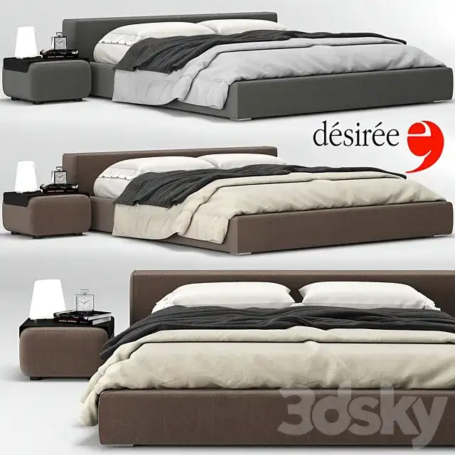 مدل سه بعدی تخت خواب مدرن 116 - 1