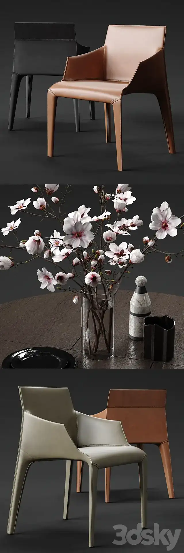 مدل سه بعدی میز ناهار خوری مدرن 46 - 3