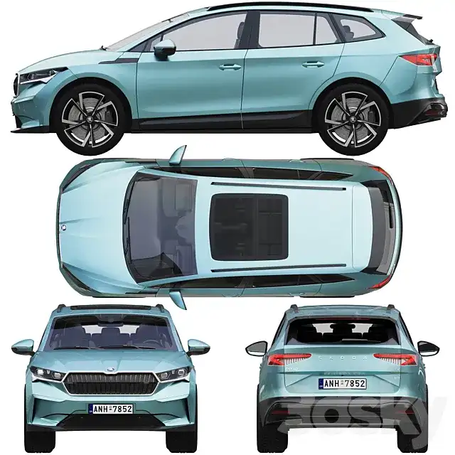 مدل سه بعدی ماشین SKODA ENYAQ iV - 5
