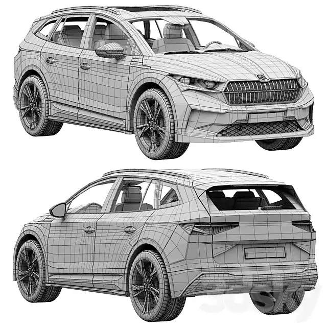 مدل سه بعدی ماشین SKODA ENYAQ iV - 9