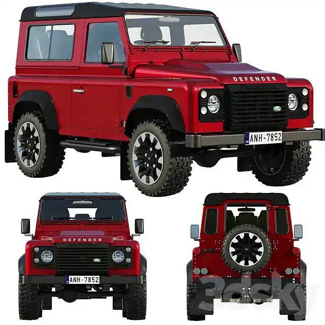 مدل سه بعدی ماشین Land Rover Defender Works V8 - 1