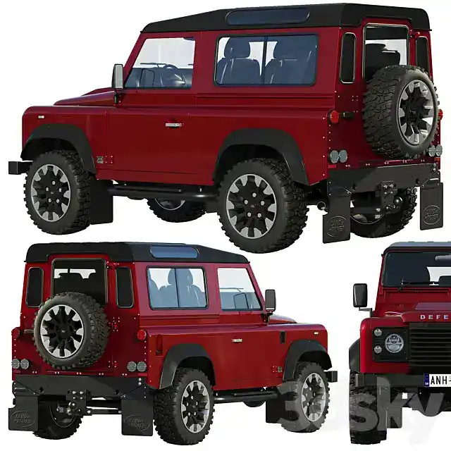 مدل سه بعدی ماشین Land Rover Defender Works V8 - 3