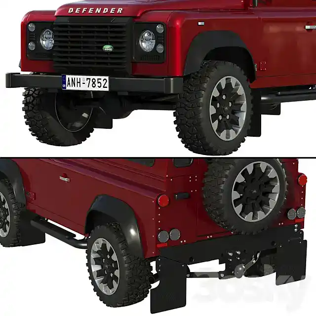 مدل سه بعدی ماشین Land Rover Defender Works V8 - 5