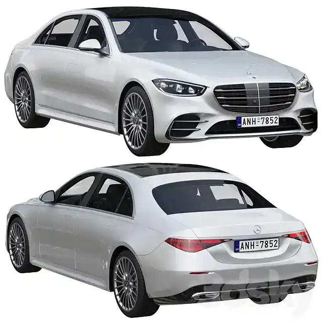 آبجکت ماشین Mercedes Benz S Class AMG 2021 w223 - 1