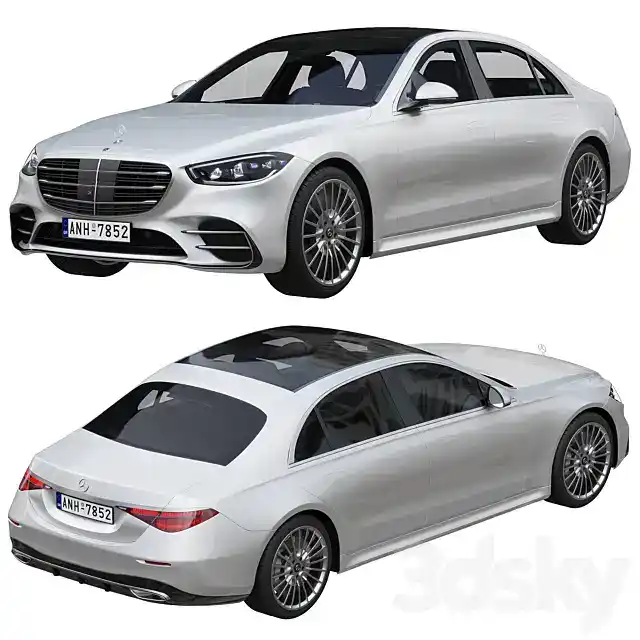 آبجکت ماشین Mercedes Benz S Class AMG 2021 w223 - 3