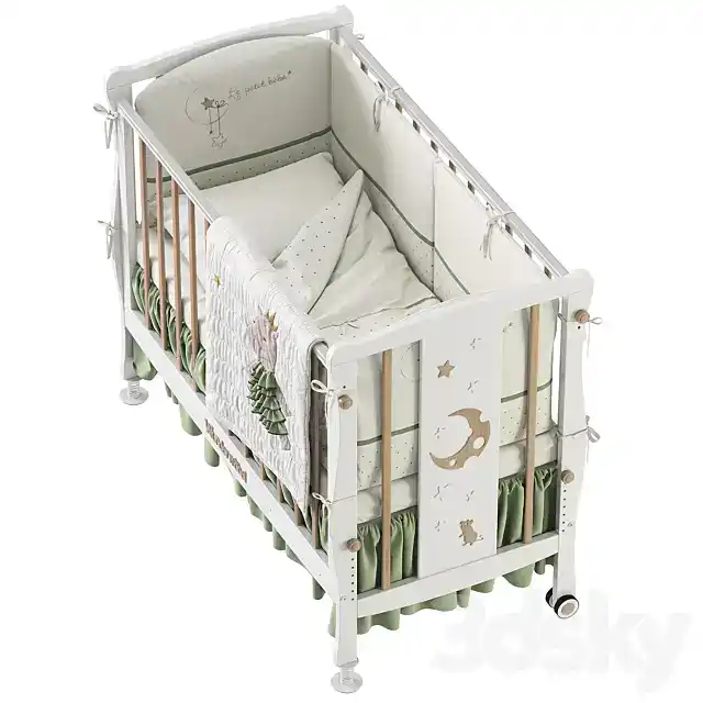 مدل سه بعدی تخت خواب کودک مدرن 26 - 9