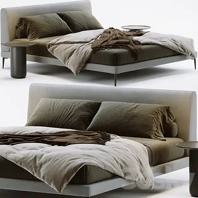 مدل سه بعدی تخت خواب مدرن 162 - 1