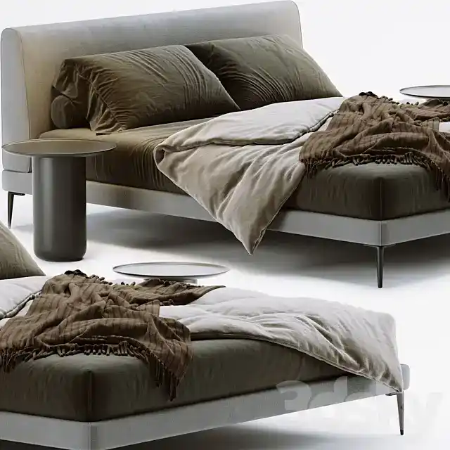 مدل سه بعدی تخت خواب مدرن 162 - 5
