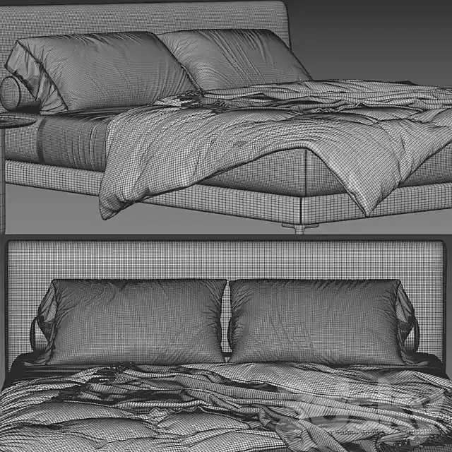 مدل سه بعدی تخت خواب مدرن 162 - 7