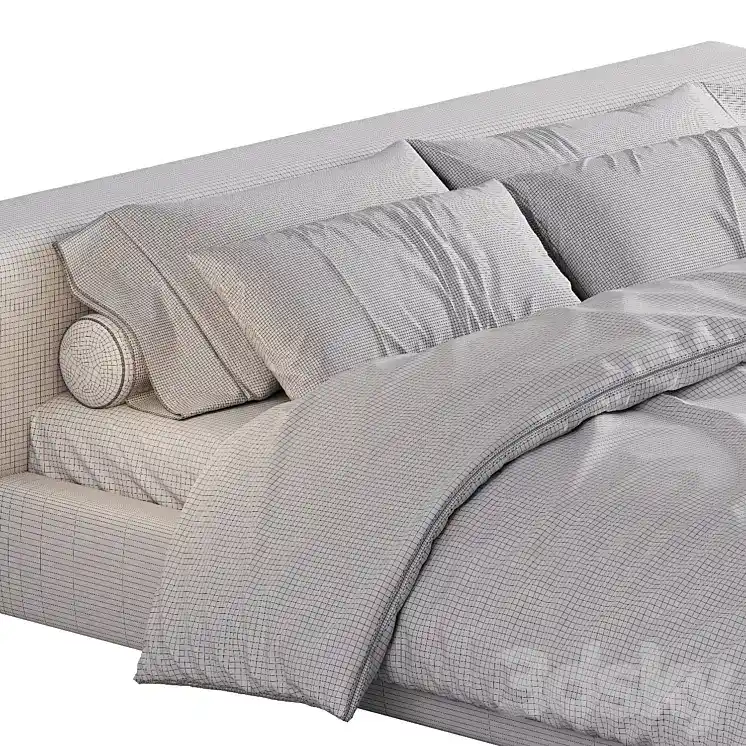 مدل سه بعدی تخت خواب مدرن 164 - 7