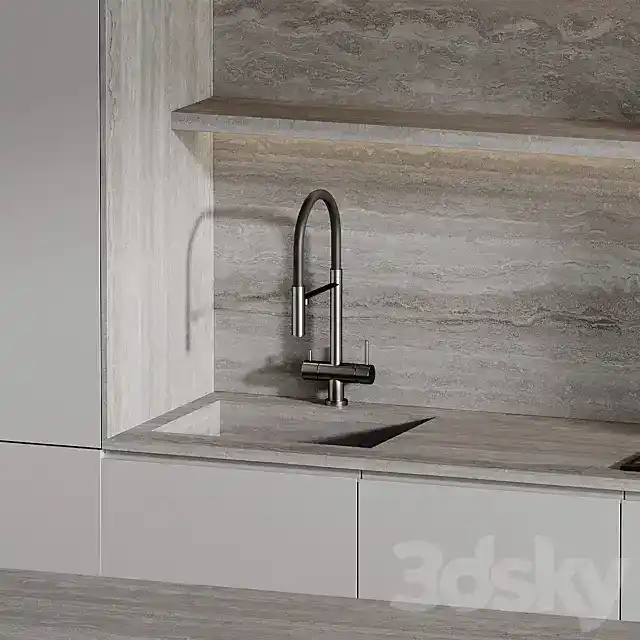 مدل سه بعدی کابینت مدرن 166 - 3