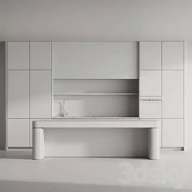 مدل سه بعدی کابینت مدرن 166 - 9