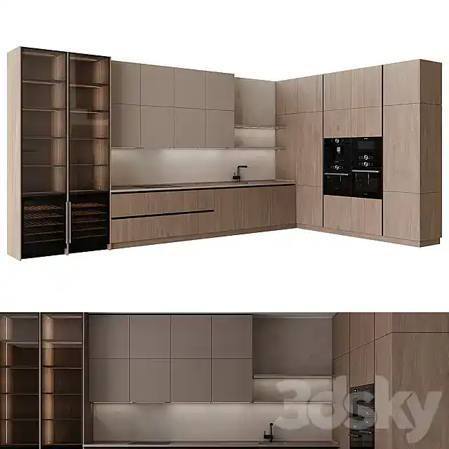 مدل سه بعدی کابینت مدرن 170 - 5
