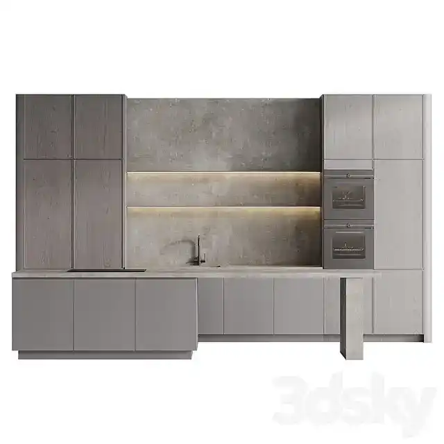 مدل سه بعدی کابینت مدرن 174 - 7