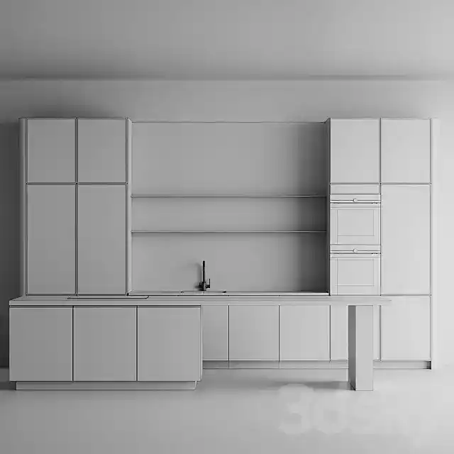 مدل سه بعدی کابینت مدرن 174 - 11