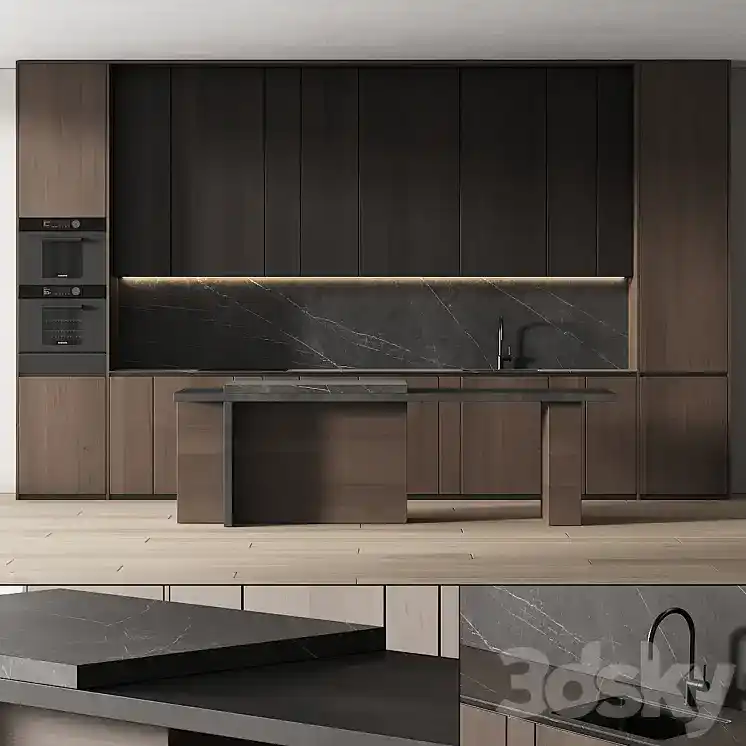 مدل سه بعدی کابینت مدرن 176 - 3