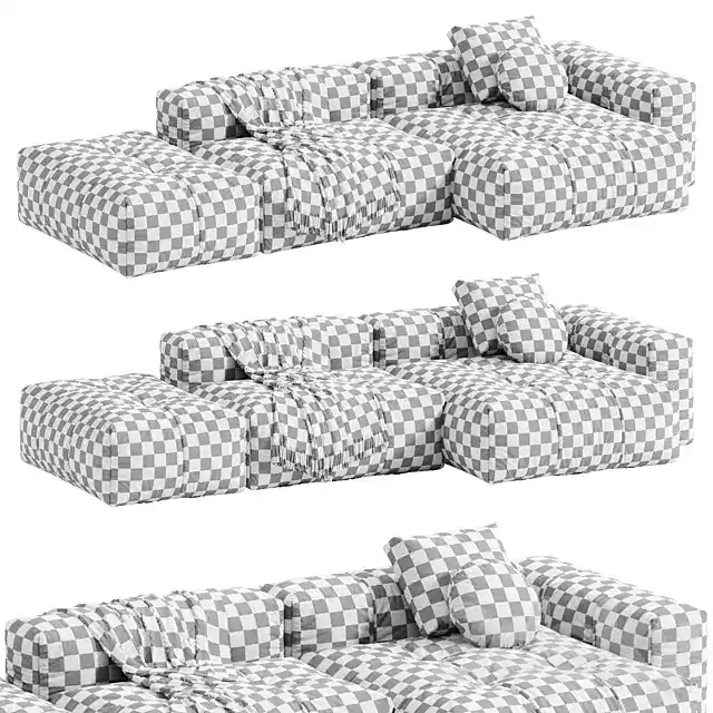 مدل سه بعدی کاناپه مدرن 158 - 7