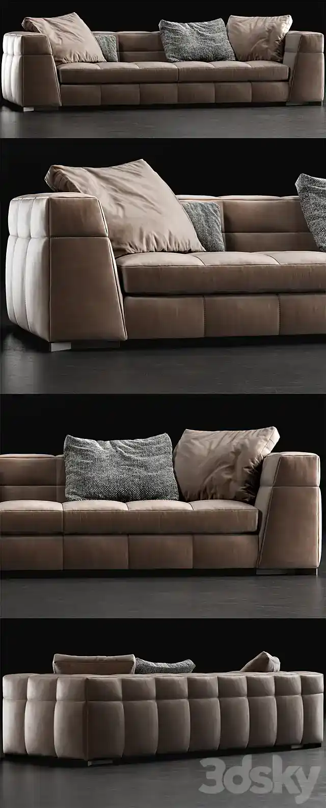 مدل سه بعدی کاناپه مدرن 164 - 5