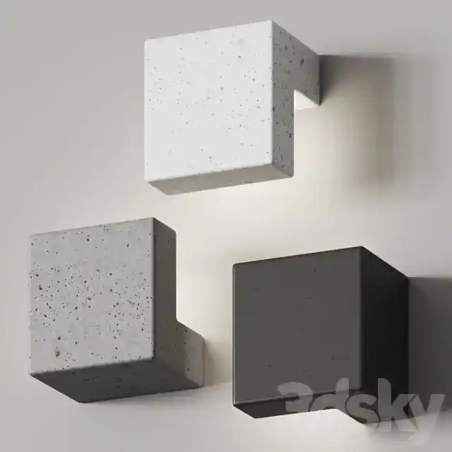 مدل سه بعدی چراغ دیواری مدرن 10 - 1