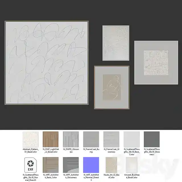 آبجکت تابلو نقاشی 17 - آبجکت تابلو نقاشی 17 - 14 آبجکت تابلو نقاشی 17 - 13