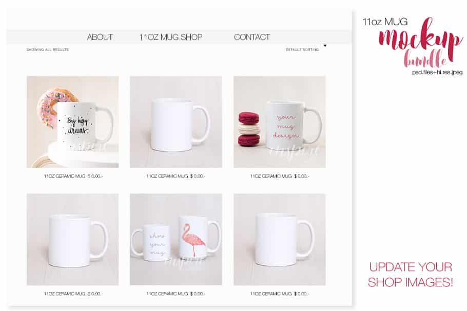 دانلود موکاپ ماگ 11oz Ceramic Mug Mockups Bundle II - 2 دانلود موکاپ ماگ
