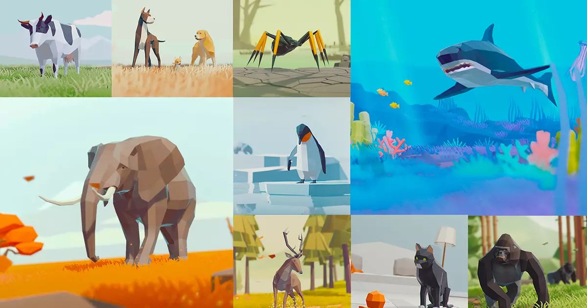 آبجکت حیوانات انیمیت شده برای یونیتی - 1