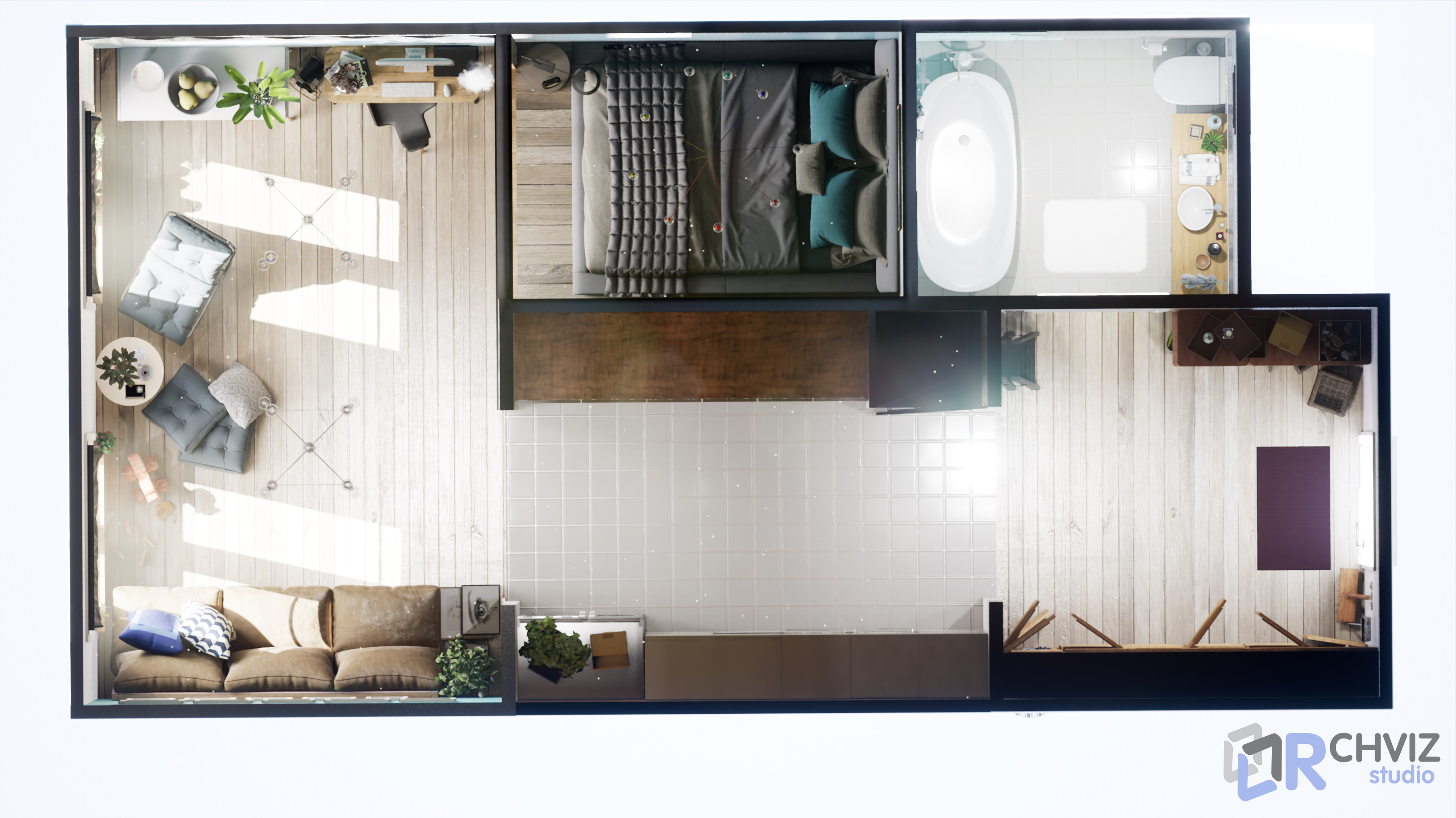 نمای داخلی آپارتمان برای آنریل انجین - 3