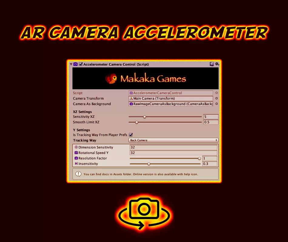 AR Camera ACCELEROMETER برای یونیتی - 5