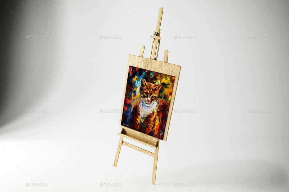 موکاپ بوم نقاشی در استودیو - 16
