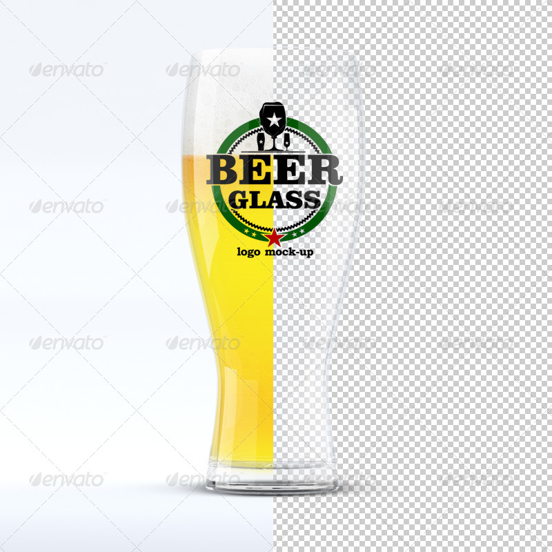 موکاپ لوگو Beer Glasses Logo Mockup