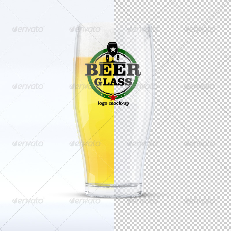 موکاپ لوگو Beer Glasses Logo Mockup - 5