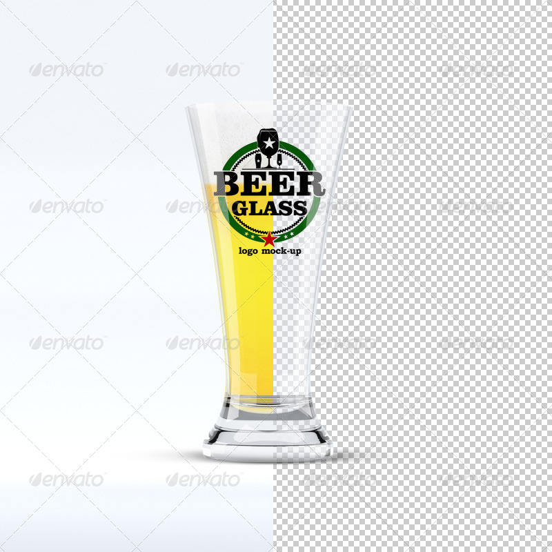 موکاپ لوگو Beer Glasses Logo Mockup - 7