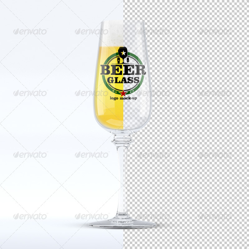 موکاپ لوگو Beer Glasses Logo Mockup - 11
