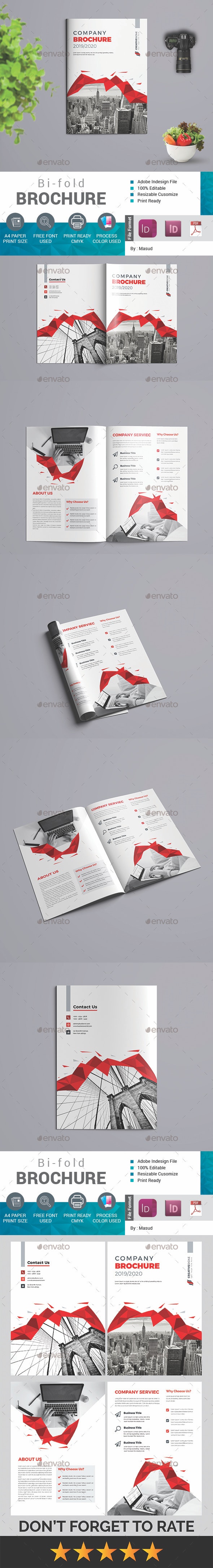 قالب ایندیزاین بروشور Bi-fold Brochure