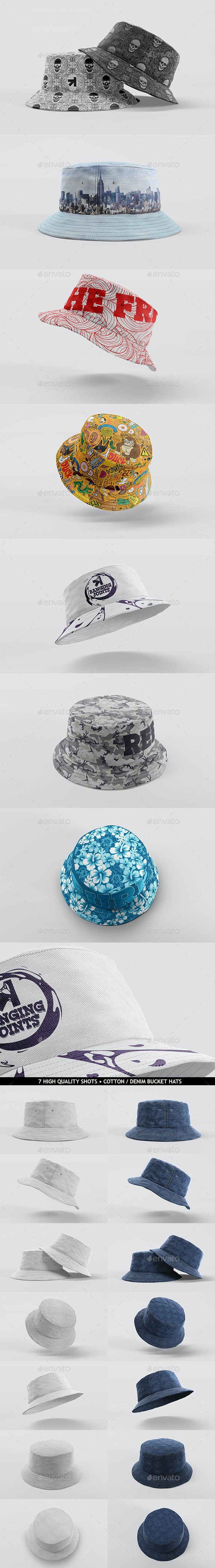 موکاپ کلاه Bucket Hat Mockup Pack