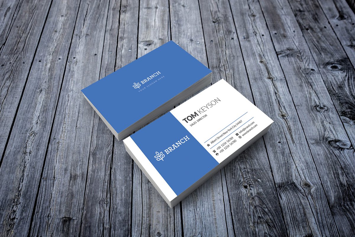فایل لایه باز کارت ویزیت Business Card Template / 3 Color