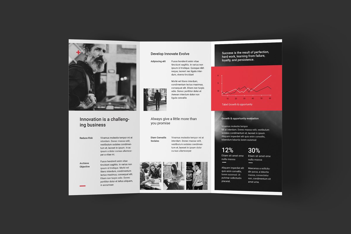 قالب آماده ایندیزاین بروشور Business Trifold Brochure - 7