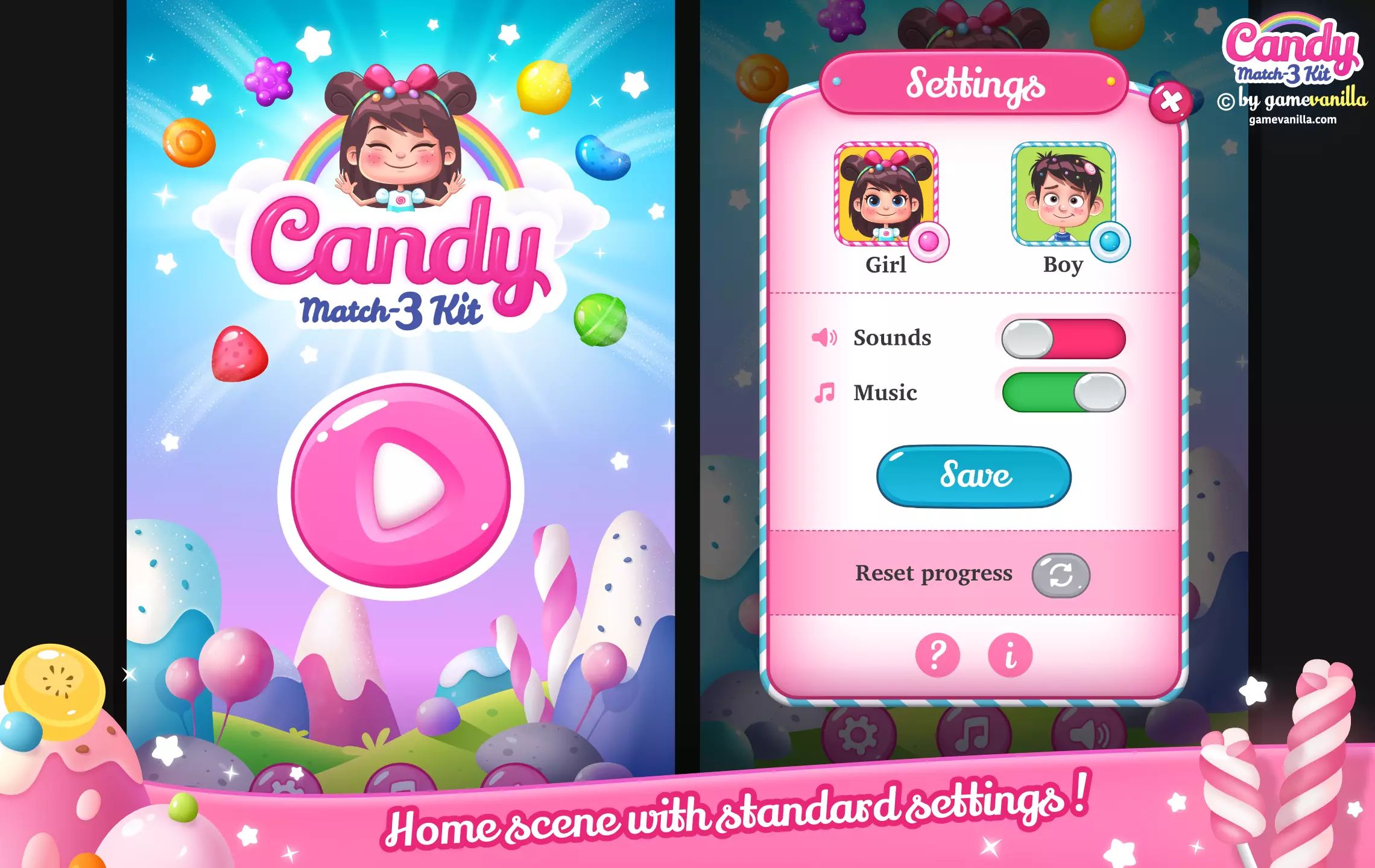 بازی Candy Match 3 Kit برای یونیتی - 5