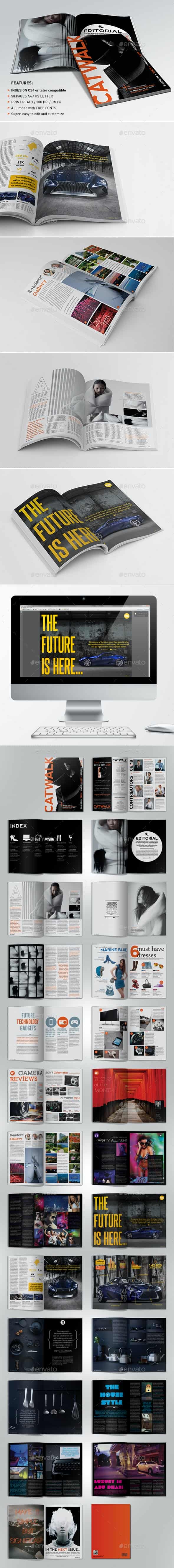 قالب ایندیزاین مجله Catwalk Magazine Indesign Template