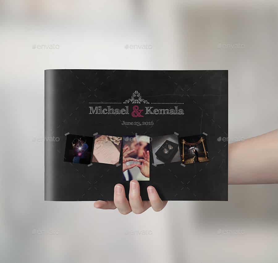 قالب ایندیزاین آلبوم عکس عروسی Chalkboard Wedding Album