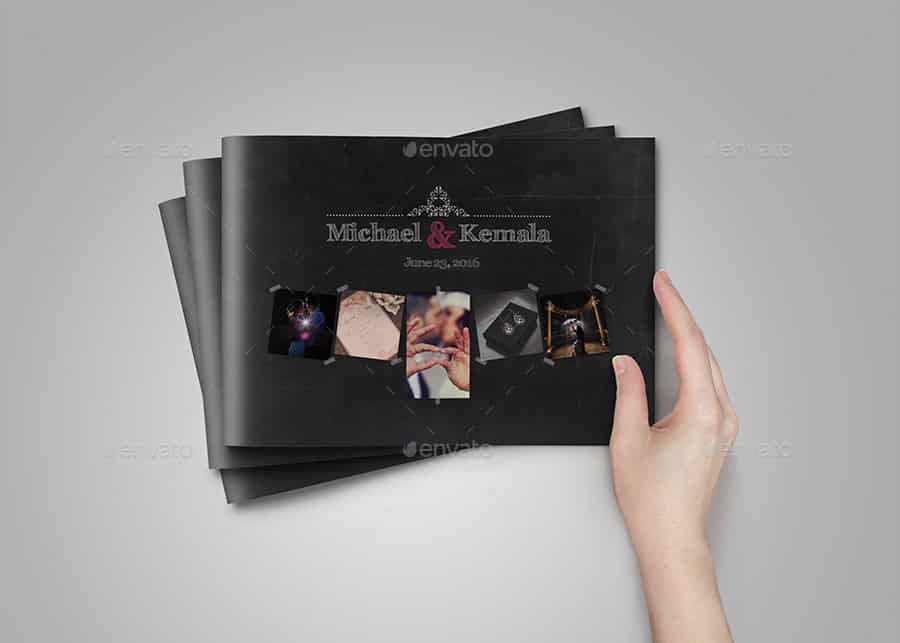 قالب ایندیزاین آلبوم عکس عروسی Chalkboard Wedding Album