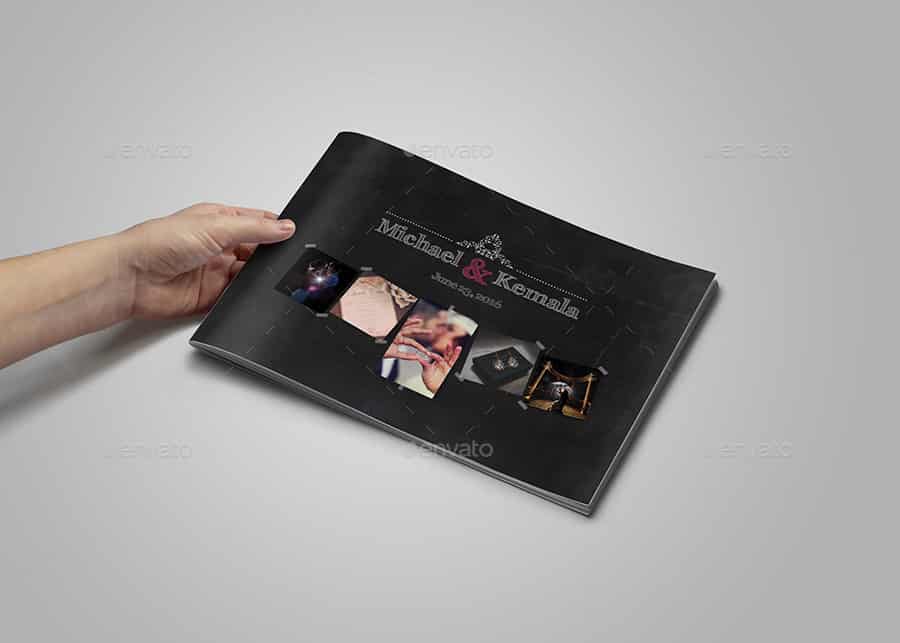 قالب ایندیزاین آلبوم عکس عروسی Chalkboard Wedding Album