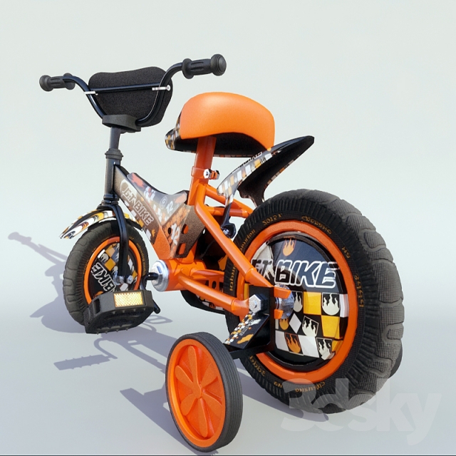 مدل سه بعدی دوچرخه کودک