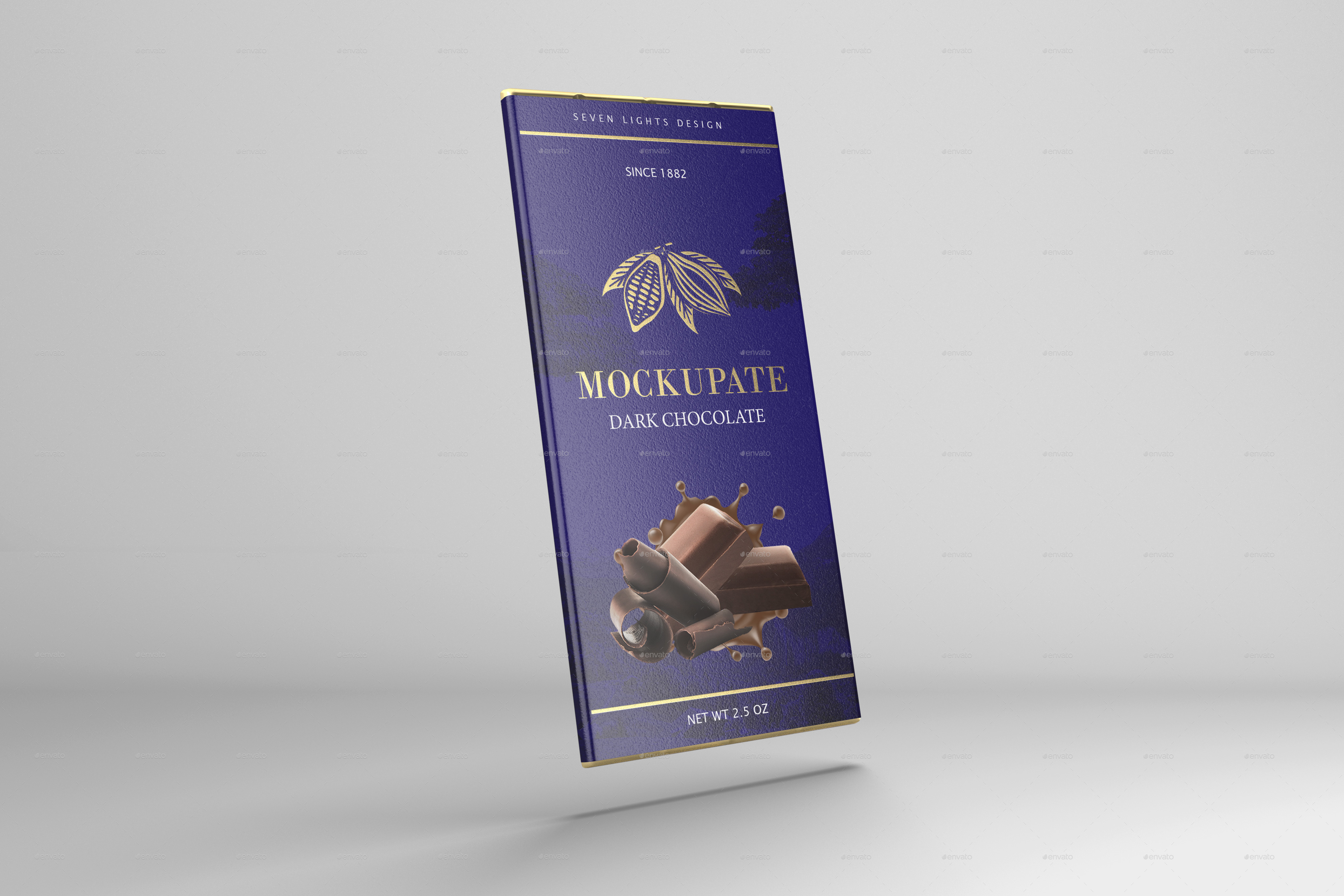 موکاپ بسته بندی شکلات Chocolate Bar Packaging Mockup