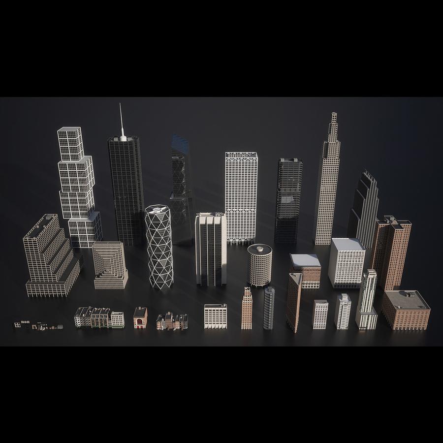 مدل سه بعدی ساختمان شهری